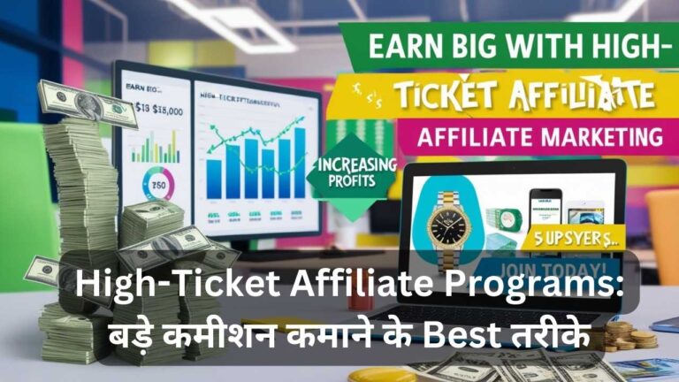 High-Ticket Affiliate Programs: बड़े कमीशन कमाने के Best तरीके